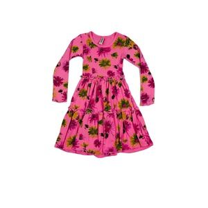 Mignone Girls Casual Floral Dress Pink Size 5